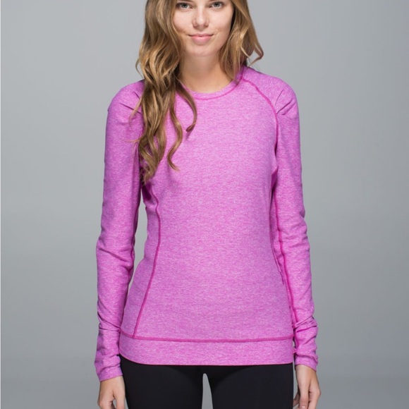 Lululemon Think Fast Heathered Ultra Violet / Ultra Violet sz12 snag on back - Picture 2 of 8